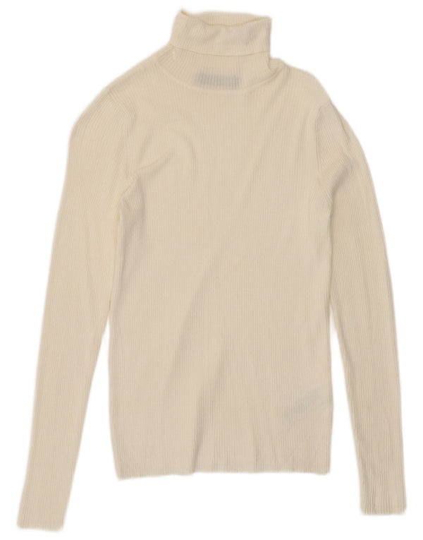 Marks & Spencer ženska majica dugih rukava UK 10 Small off white viskoza