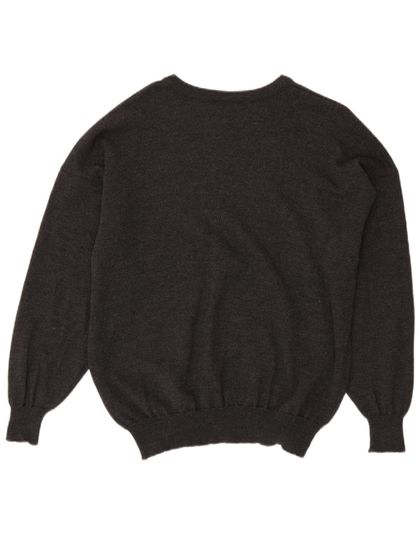 LACOSTE Muški džemper s lađastim izrezom Veličina 8 3XL Siva vunena