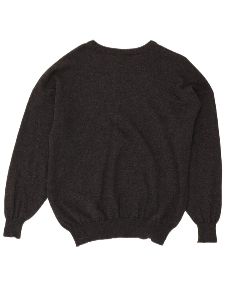 LACOSTE Muški džemper s lađastim izrezom Veličina 8 3XL Siva vunena