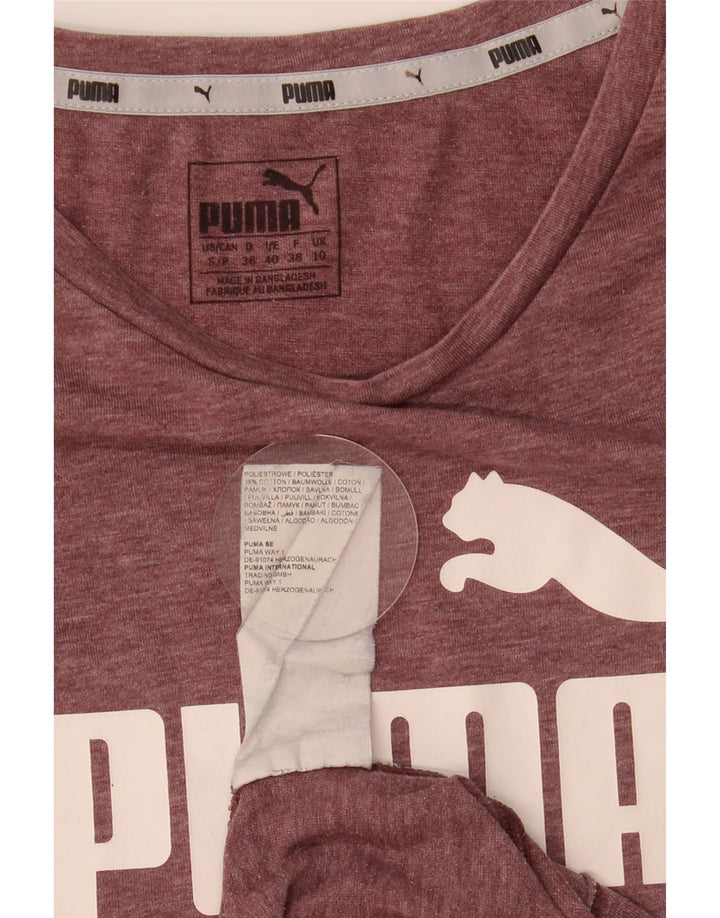 Puma ženska majica kratkih rukava s grafičkim motivima, UK 10 Small Maroon poliester