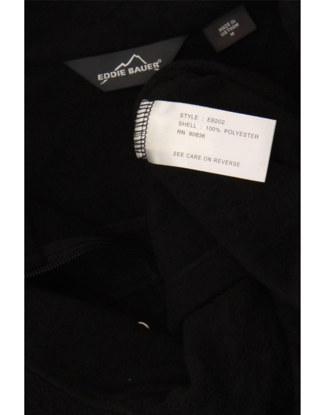 Eddie Bauer muški džemper od flisa s patentnim izrezom Srednji crni poliester