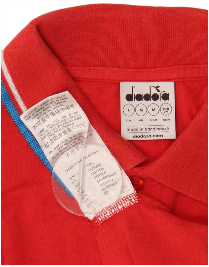 Diadora muška polo majica srednje crvene pamučne boje