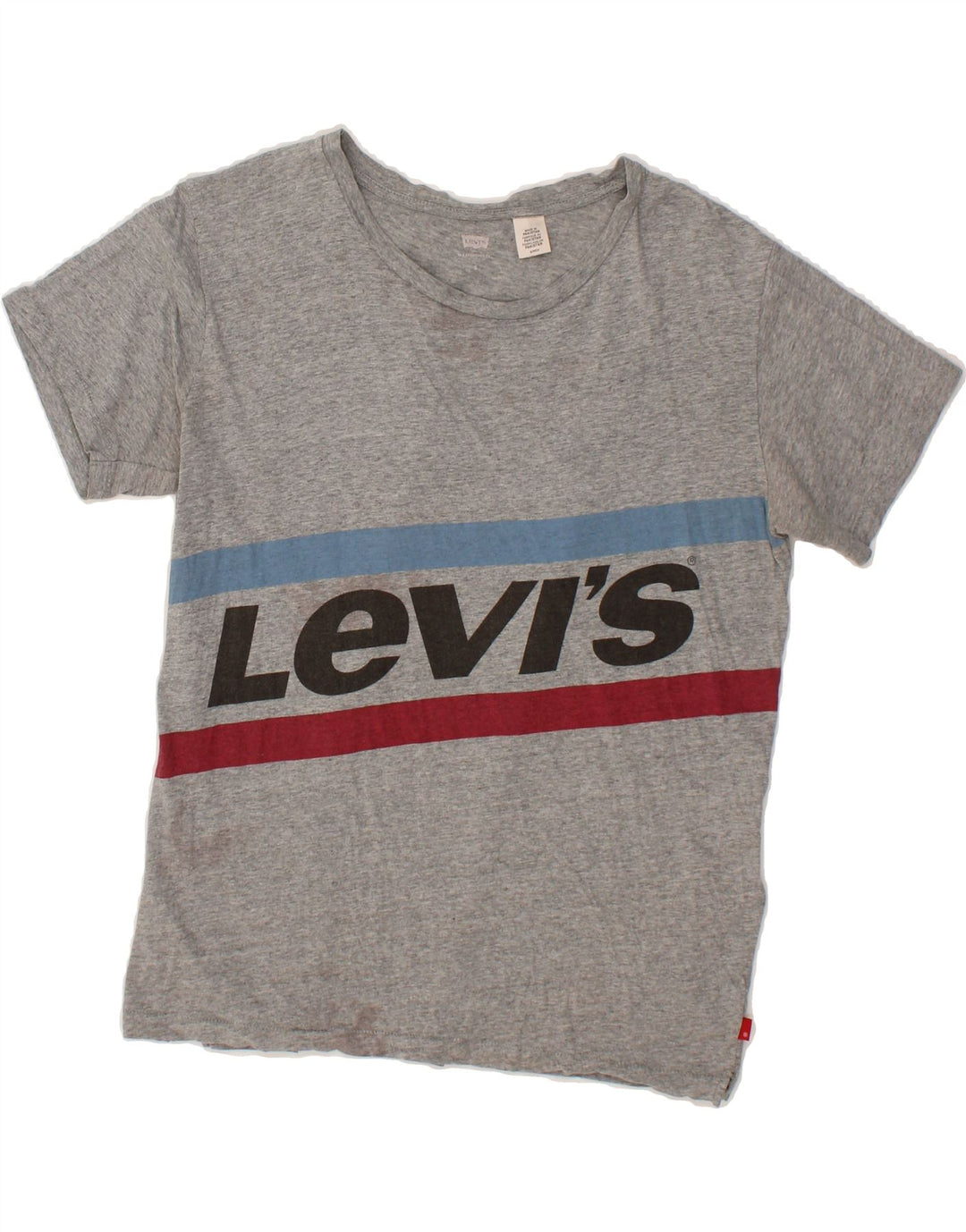 LEVI'S Mens Graphic T-Shirt Top Small Grey Flecked Cotton Vintage Levi's and Second-Hand Levi's from Messina Hembry 