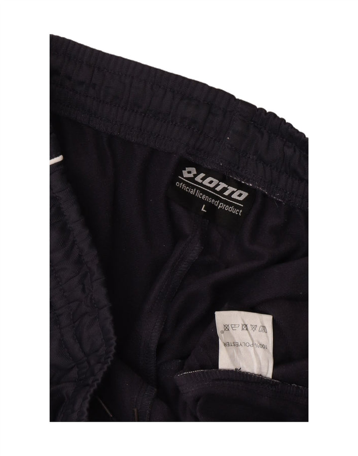 LOTTO Mens Tracksuit Trousers Joggers Large Navy Blue Polyester Vintage Lotto and Second-Hand Lotto from Messina Hembry 