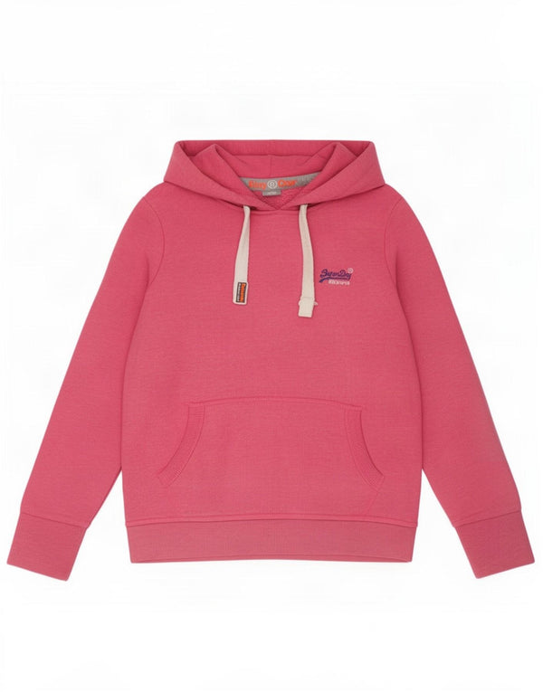 Superdry ženska majica s kapuljačom UK 16 Veliki ružičasti pamuk