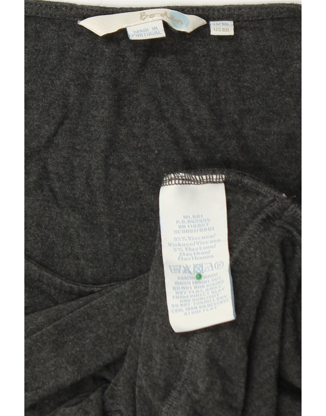 BODEN Ženska duga haljina A-kroja 3/4 rukava UK 14 Velika siva viskoza