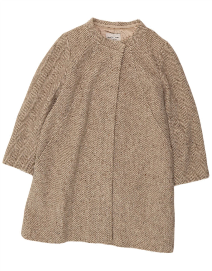 JACQUES VERT ženski kaput UK 20 XL Siva riblja kost vuna