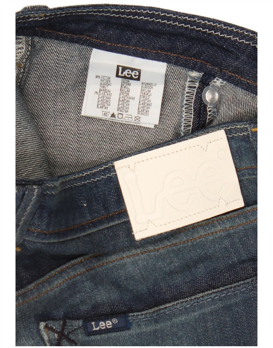 Lee ženske Crystal Capri traperice W30 L16 tamnoplavi pamuk