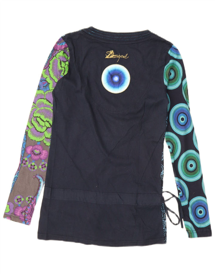 Desigual ženska majica dugih rukava s grafikom UK 10 Mala tamnoplava