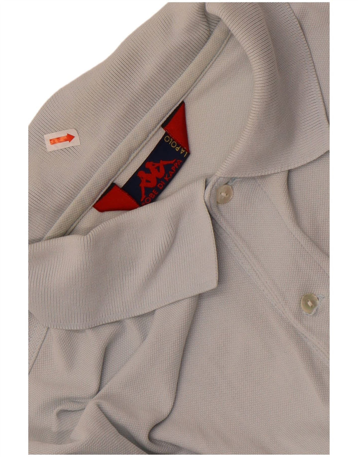 Kappa muška polo majica dugih rukava srednje plavi pamuk