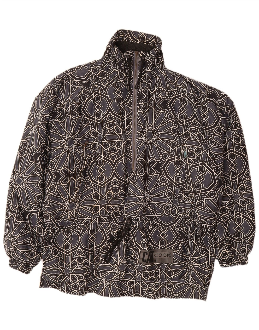 KAP. COOK Muška anorak jakna s grafičkim motivima UK 42 XL siva geometrijska