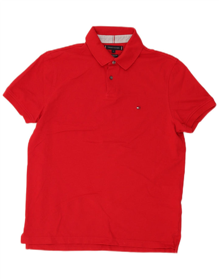 Tommy Hilfiger muška polo majica standardnog kroja srednje crvene pamučne boje