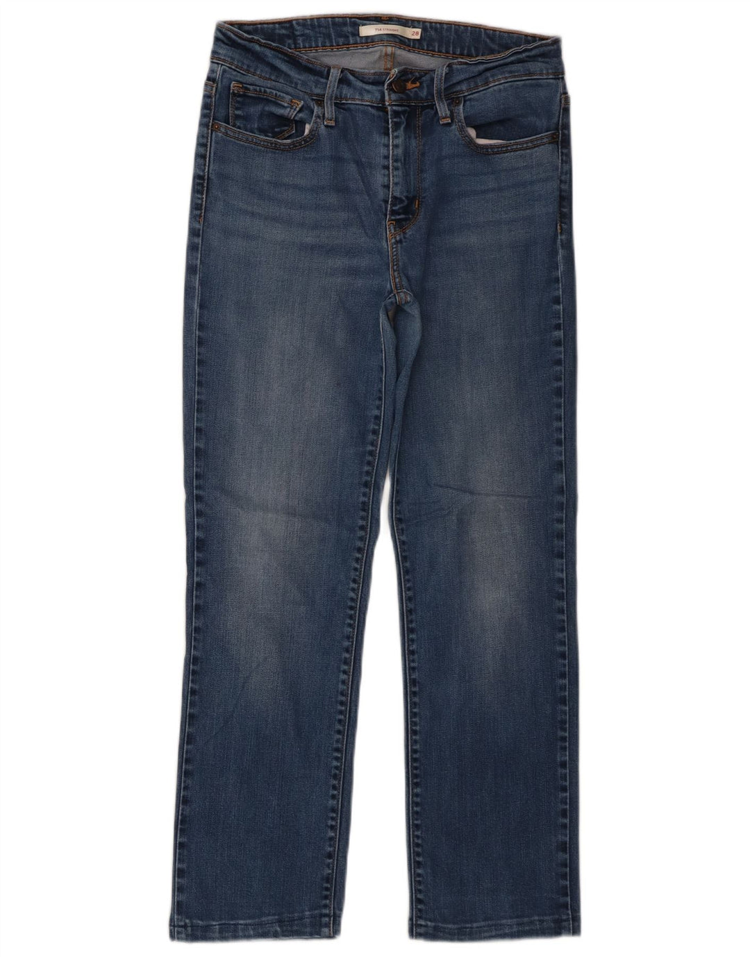 Levi's ženske 714 ravne traperice W28 L26 plavi liocel