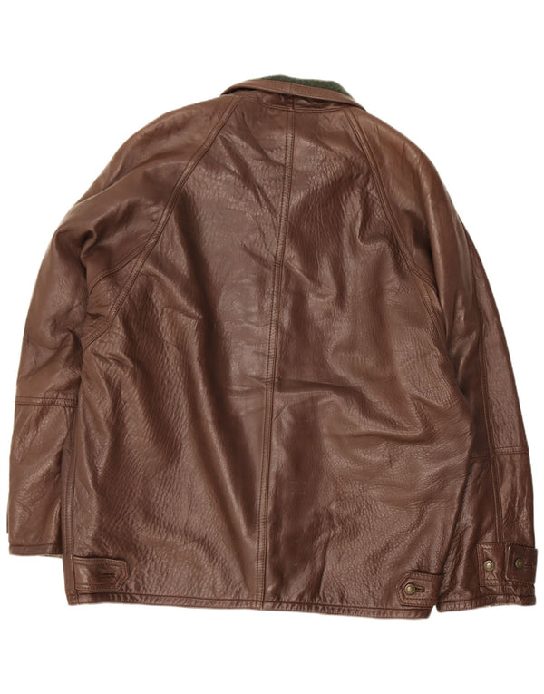 Nazareno Gabrielli muška kožna jakna IT 50 Large Brown