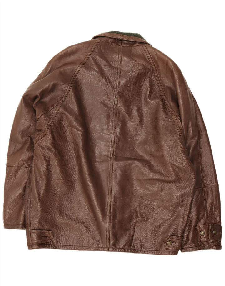 Nazareno Gabrielli muška kožna jakna IT 50 Large Brown