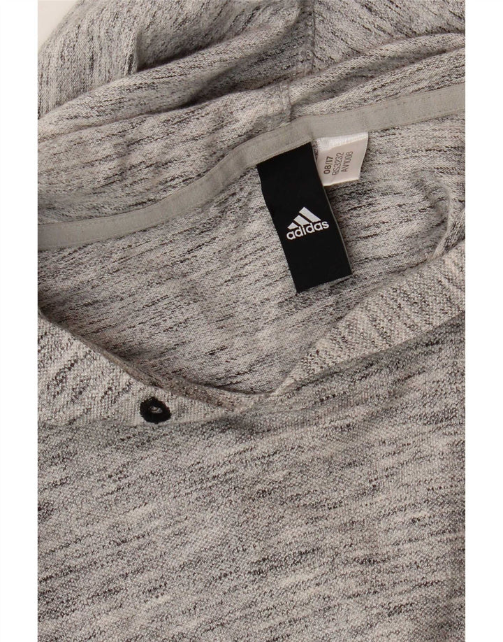 Adidas muška majica s kapuljačom i dugim rukavima male sive mrlje