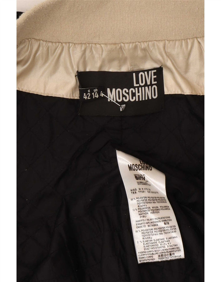 Moschino ženska bomber jakna UK 14 Large Gold Colourblock poliester