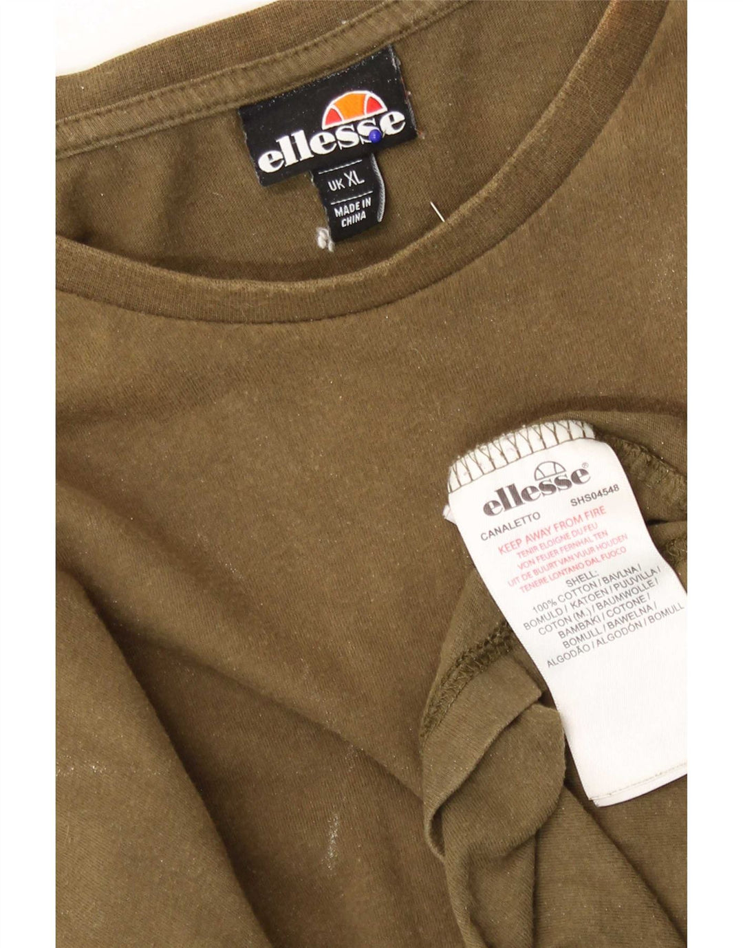 Ellesse Muška majica kratkih rukava XL kaki pamuk
