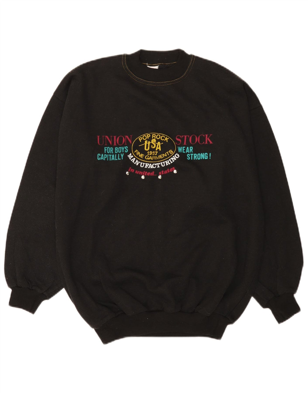 Vintage muška majica s grafičkim motivima Srednje crni pamuk