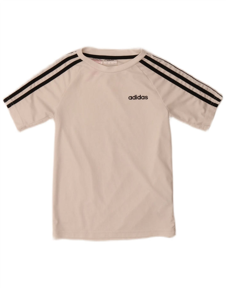 Adidas Climalite majica kratkih rukava za dječake 7-8 godina, bijeli poliester