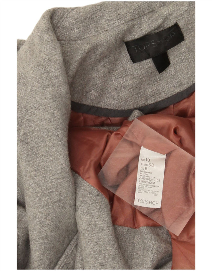 Topshop ženski sako jakna UK 10 mali sivi poliester
