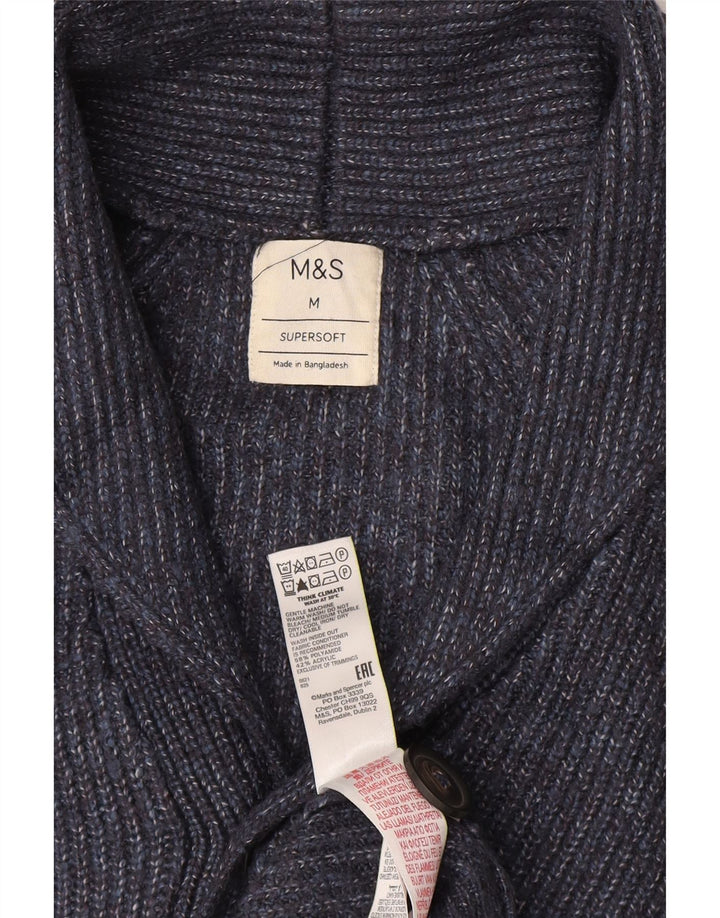 Marks & Spencer muški kardigan pulover srednje tamnoplave boje od poliamida