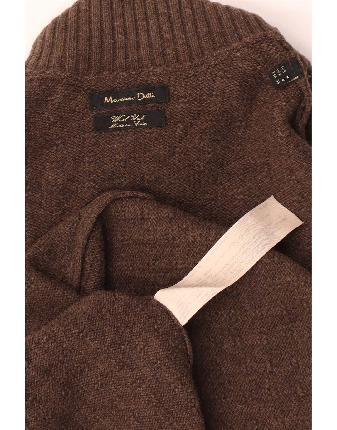 Massimo Dutti ženski pulover s rol izrezom UK 12 Srednje smeđa vunena