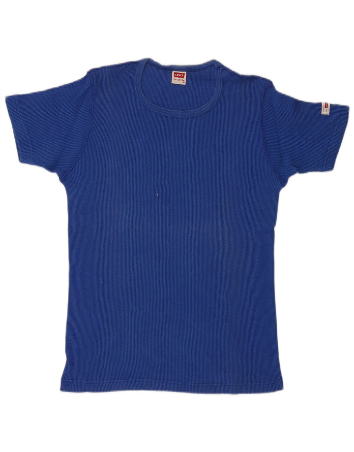 LEVI'S ženska majica kratkih rukava UK 12 srednje plavi pamuk