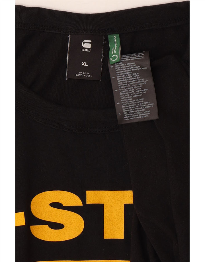 G-STAR muška majica s grafičkim motivima XL crni pamuk