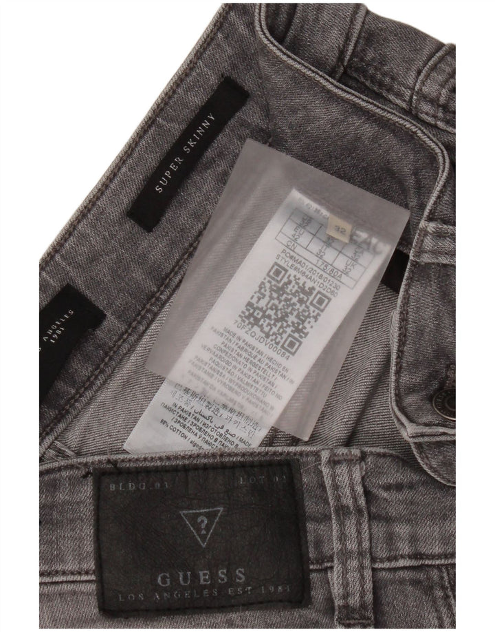 Guess ženske super uske traperice W32 L32 sivi pamuk