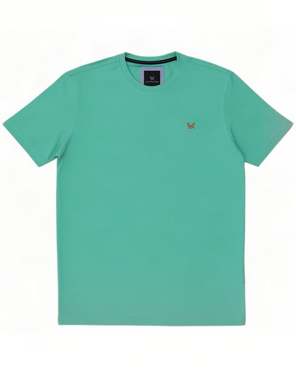 Crew Clothing Mens T-Shirt Top Large Tirkizni pamuk