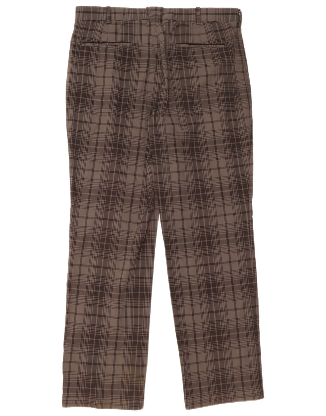 NIKE muške Dri Fit Ravne Chino hlače W36 L32 sivi karirani poliester