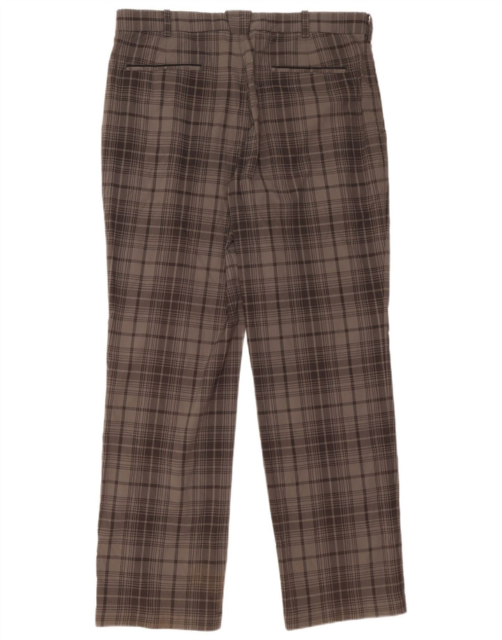 NIKE muške Dri Fit Ravne Chino hlače W36 L32 sivi karirani poliester