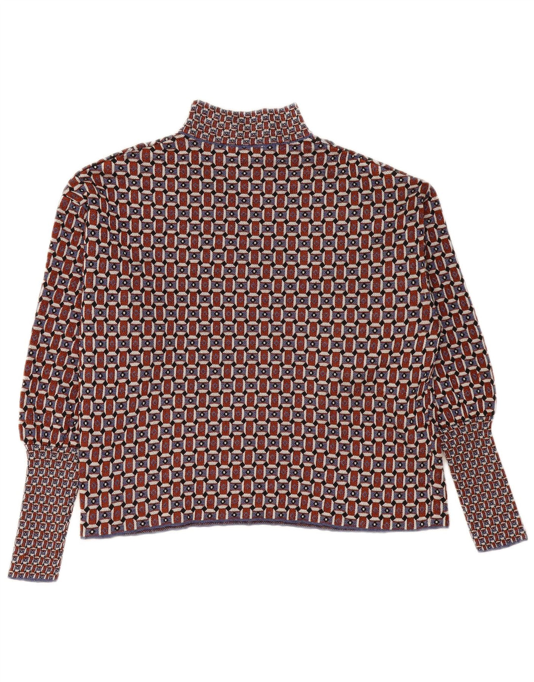 ZARA ženski veliki džemper s kornjačičastim ovratnikom UK 10 Small Burgundy