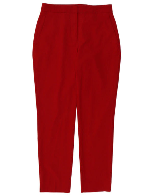 Zara ženske sužene chino hlače EU 34 2XS W24 L27 Crveni poliester