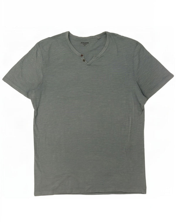 Jack & Jones muška majica kratkih rukava 2XL plavi flekasti pamuk