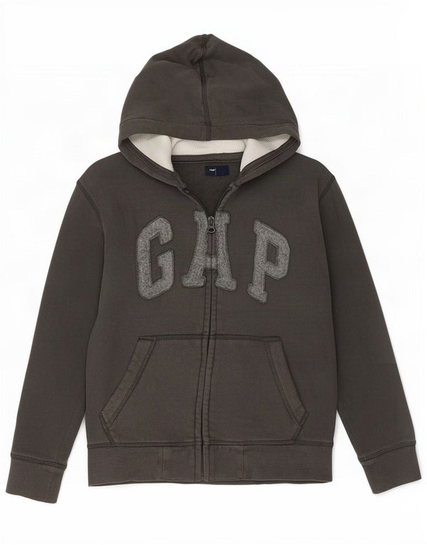Gap Boys pulover s kapuljačom s patentnim zatvaračem, 8-9 godina, sivi pamuk