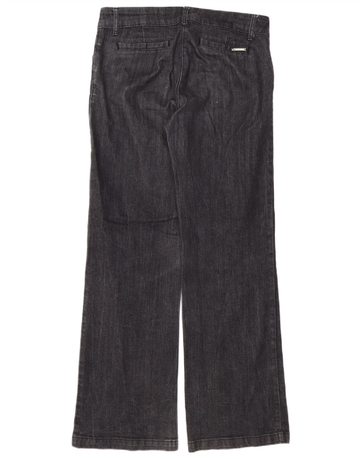 WALLIS Ženske traperice Bootcut UK 12 srednje W32 L32 crni pamuk