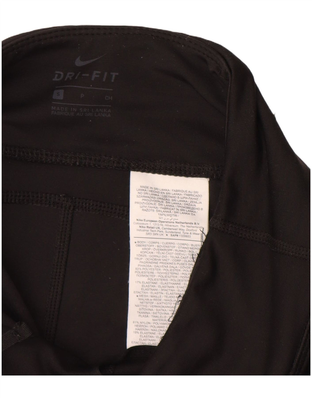 NIKE Ženske Dri Fit Leggings UK 8 Male crne poliesterske