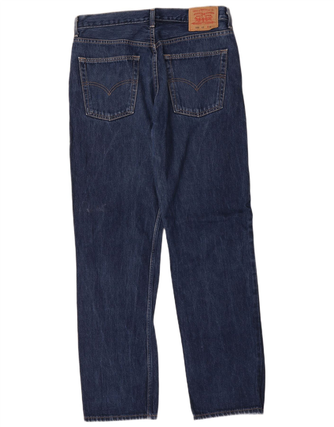 Levi's muške 582 ravne traperice W36 L34 tamnoplavi pamuk