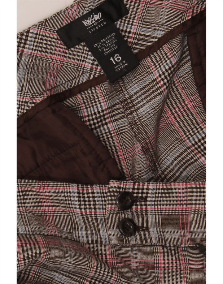 MOSSIMO Womens Stretch Chino Shorts US 16 2XL W40  Grey Houndstooth Vintage Mossimo and Second-Hand Mossimo from Messina Hembry 