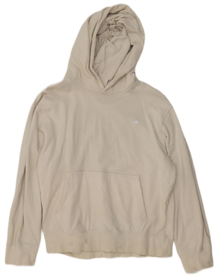 ADIDAS Ženska majica s kapuljačom UK 14 srednje bijele boje, pamuk