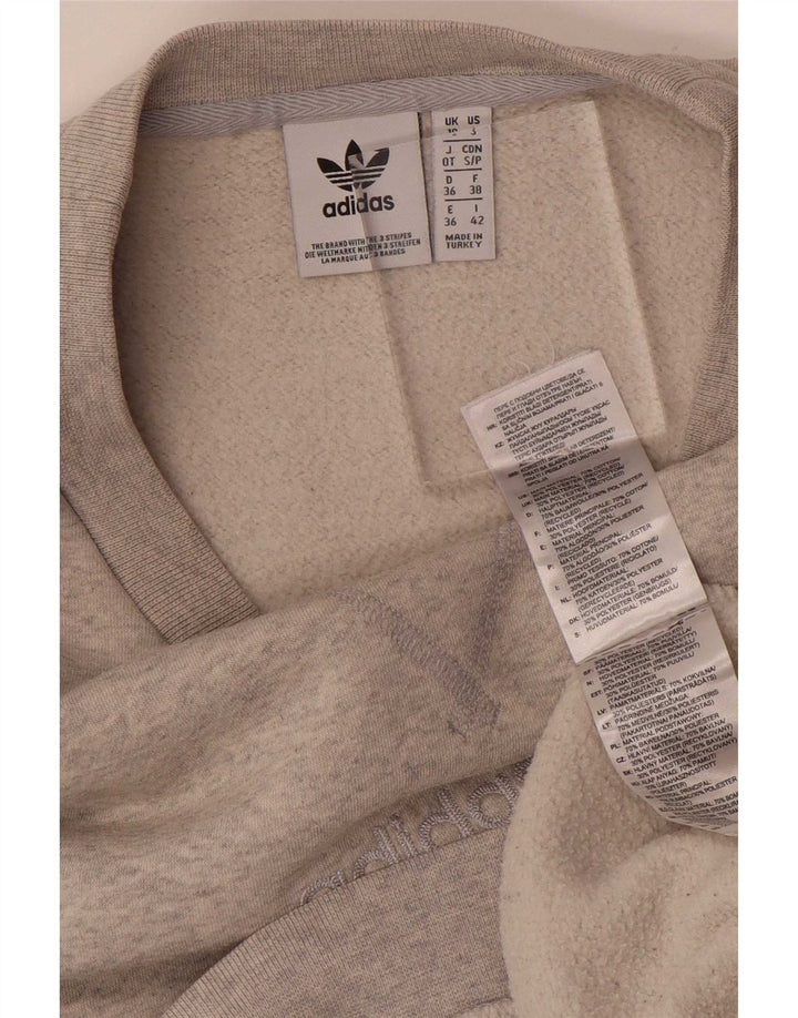Adidas veliki ženski džemper UK 10 mali sivi pamuk