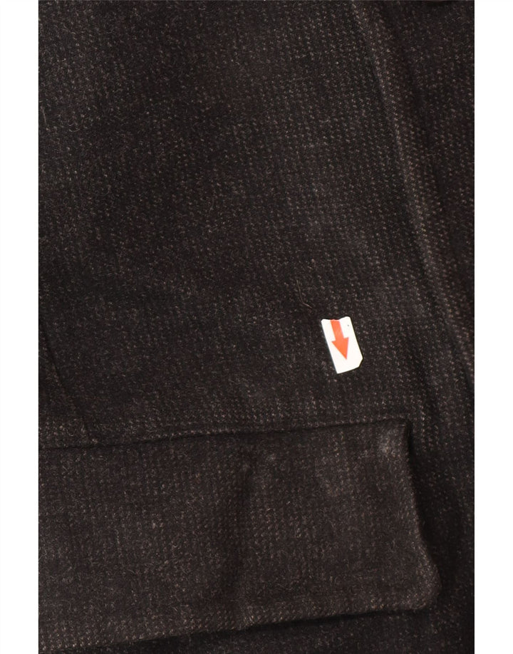 Marks & Spencer Mens Pea Coat UK 38 Medium Black Wool