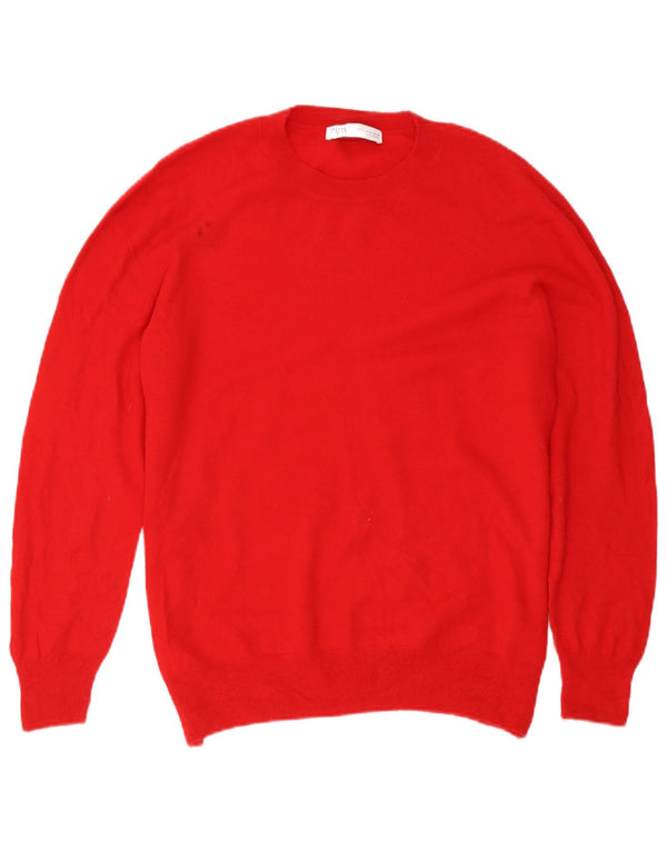 Zara ženski džemper s okruglim izrezom UK 18 XL, crvena vuna