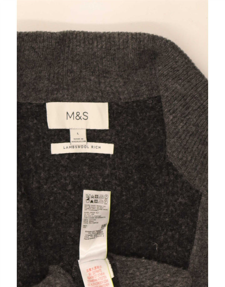 Marks & Spencer muški kardigan pulover veliki sivi pamuk