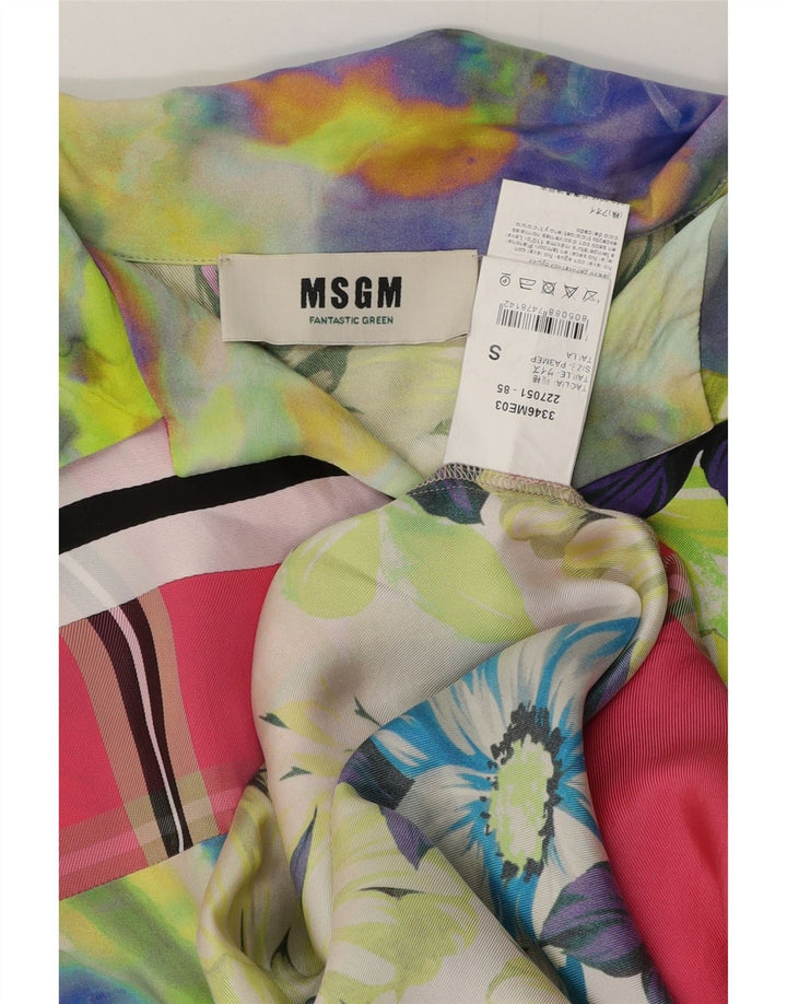 MSGM muška široka košulja kratkih rukava Mala višebojna tropska cvjetna majica