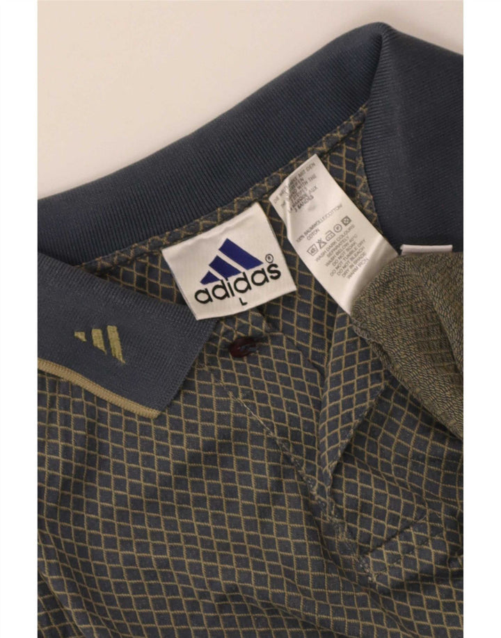 Adidas muška polo majica Large Grey Argyle/Diamond Cotton