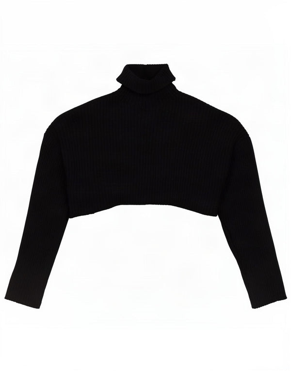 Zara ženski pulover s kratkim rol ovratnikom UK 10 Small Black