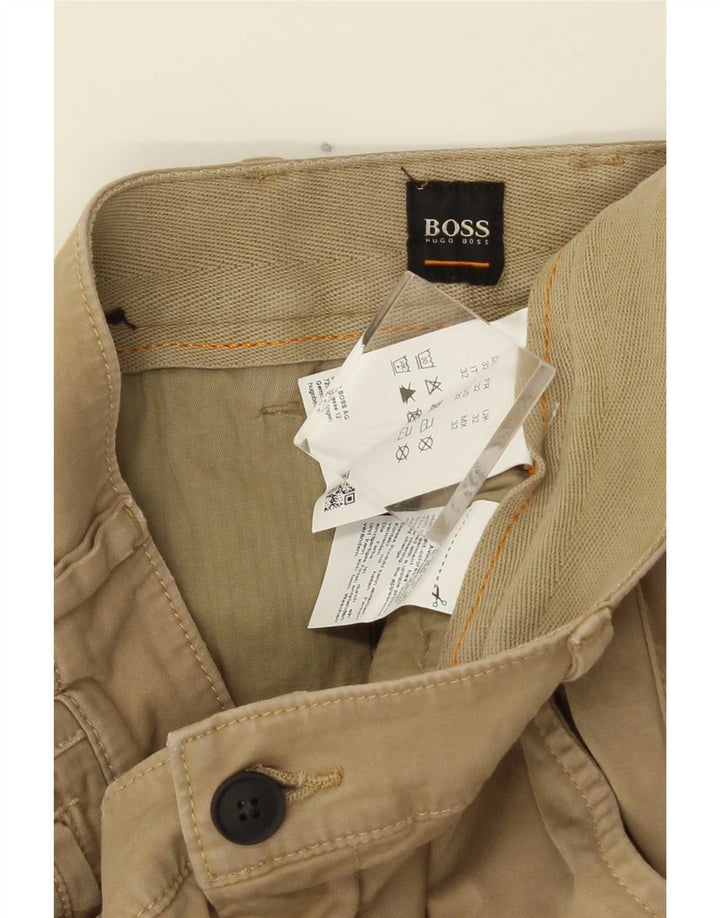 Hugo Boss muške chino kratke hlače W32 srednje smeđi pamuk